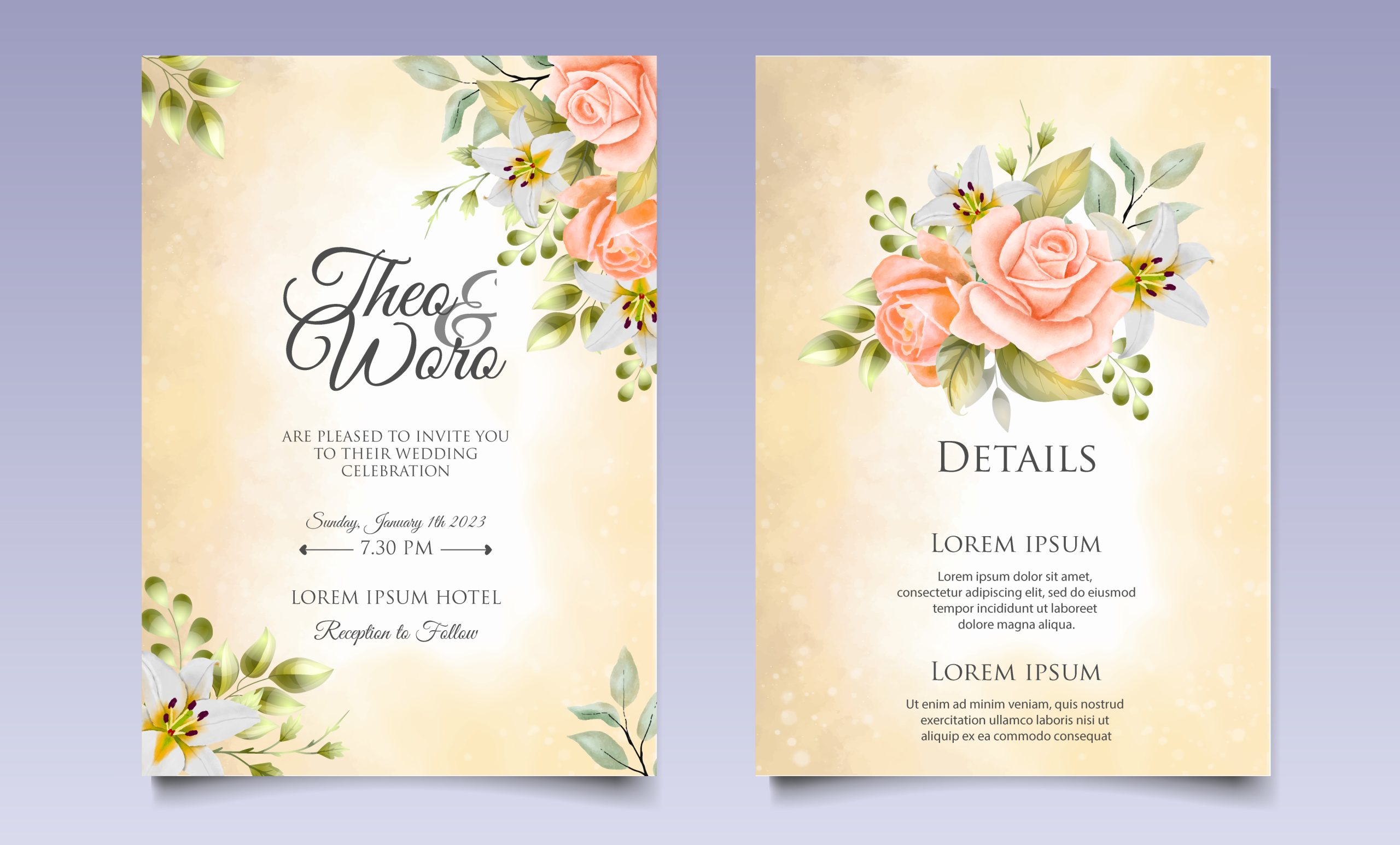 Wedding Card Template 04 scaled